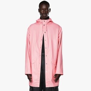 Rains unisex pink long jacket